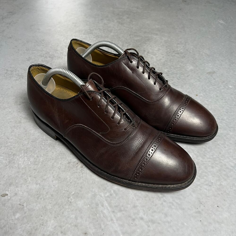 Johnston & Murphy Aristocraft Men’s 8 1/2 Cap Toe Dress Oxfords Burgundy Brown